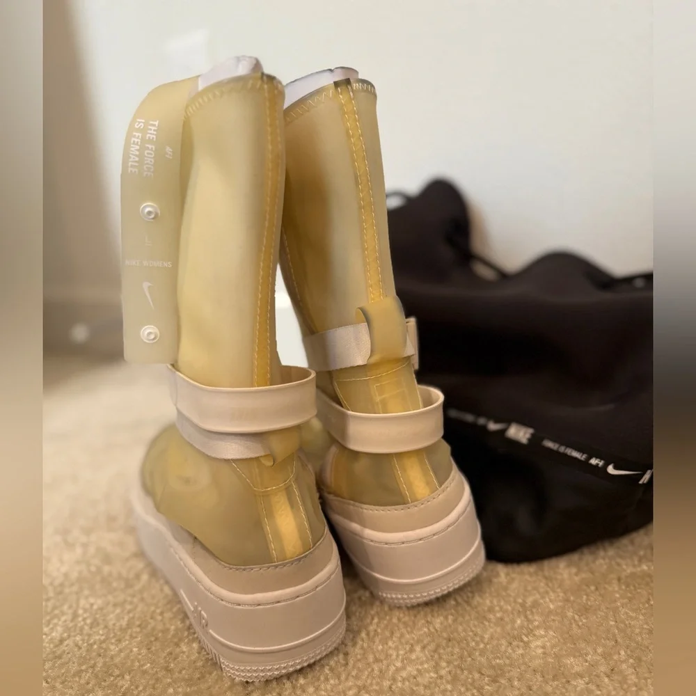 Nike Air Force 1 Sage Hi LX Clear Boot NIB - The Force Is Female - Women Size 7 - Picture 6 of 9
